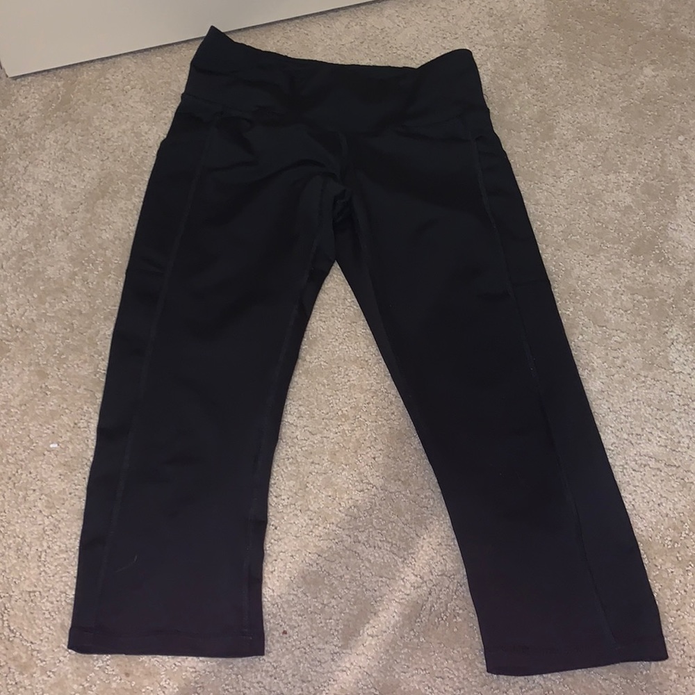 Champion, athletic, Black leggings, size S